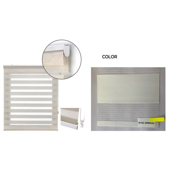 DKD Home Decor Estor Día-Noche Blanco 190 x 160 cm 2