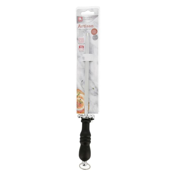 Richardson Sheffield Afilador Cuchillos Artisan Acero Inox 20,5 cm Pack 6 Unidades Negro Mango Ergonómico Lavavajillas 15 Años Garantía 1