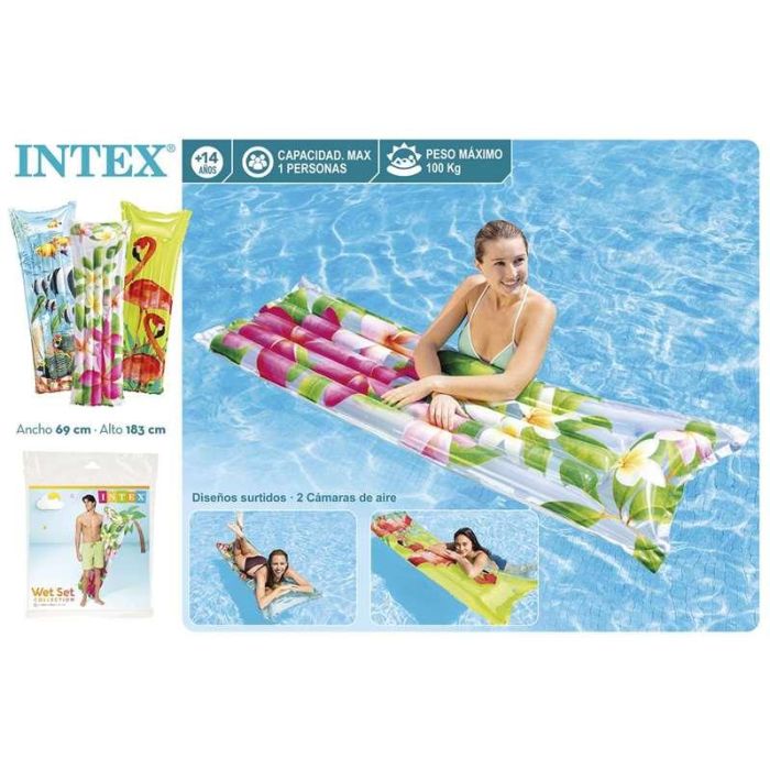 Intex Colchoneta 5 tubos Fashion 183x69 cm PVC - Modelos Surtidos 4 Intex Colchoneta 5 tubos Fashion 183x69 cm PVC - Modelos Surtidos 4