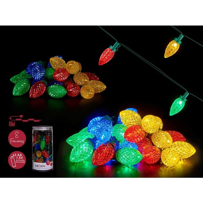 Tira LED 5m 25 LEDs Multicolor 8 Funciones Krist+ 10x20x10 cm (12 Unidades) Tira LED 5m 25 LEDs Multicolor 8 Funciones Krist+ 10x20x10 cm (12 Unidades)