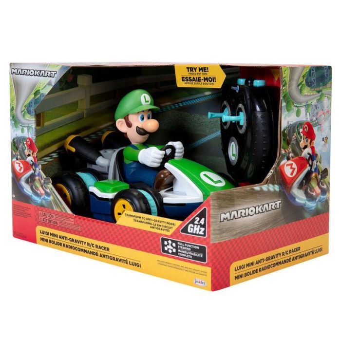 JAKKS PACIFIC Coche Mini RC Racer Luigi Mario Kart Nintendo Radio Control 20cm 1