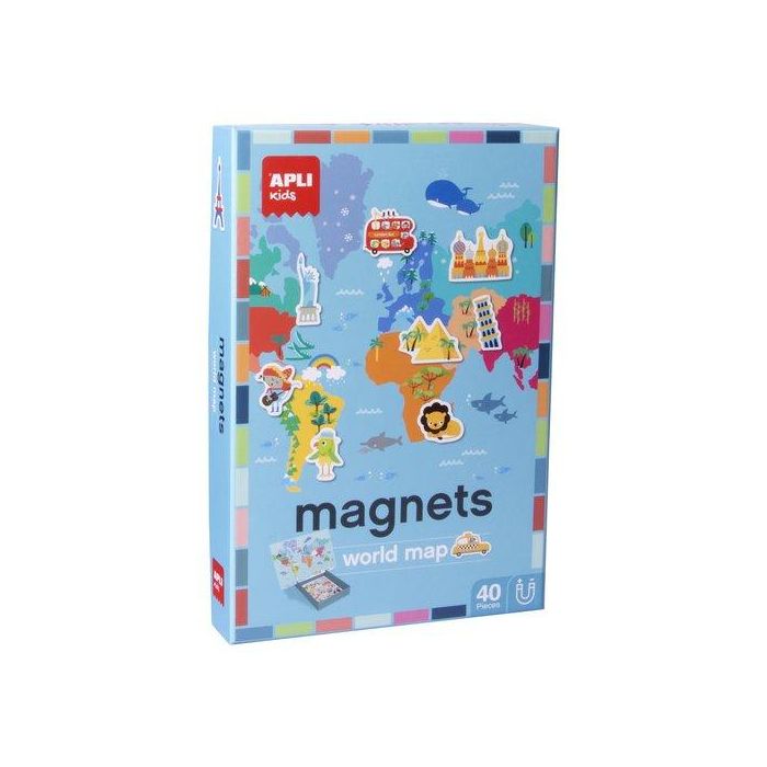 Juego Magnetico Apli Mapa Mundi 40 Piezas