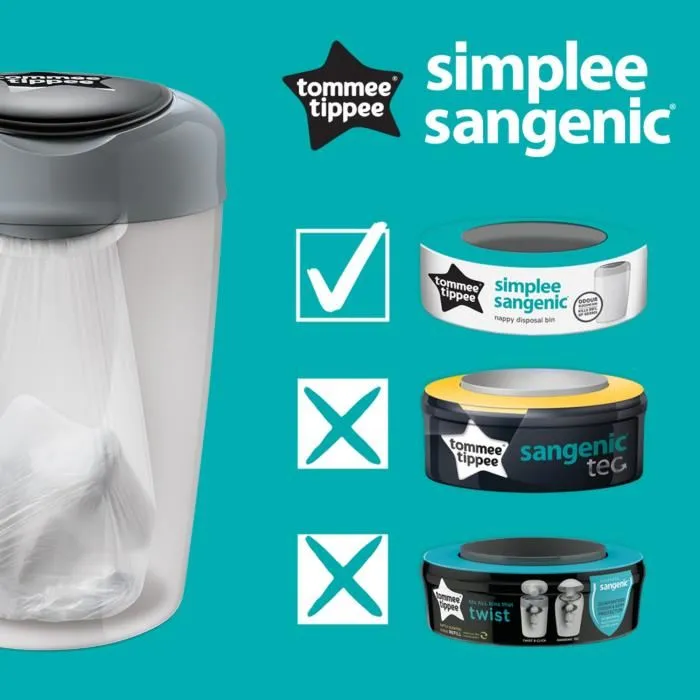 Tommee Tippee Sangenic Recambios Multipack x6 para Contenedores Sangenic SIMPLEE 2