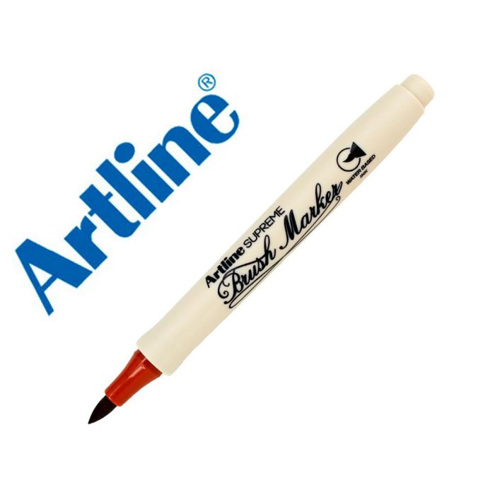 Rotulador Artline Supreme Brush Epfs Pintura Base De Agua Punta Tipo Pincel Trazo Fino Marron 12 unidades