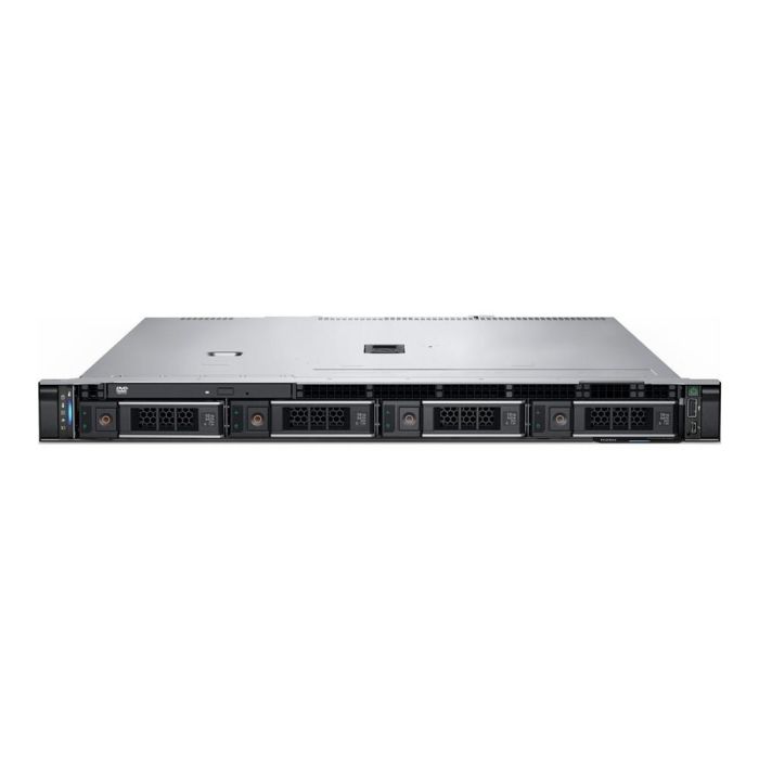 Dell PowerEdge R250 Servidor 1U Xeon E-2334, Rack 1U, 16GB RAM, 1x 2TB HDD, 4 Bahías Hot-Swap, Negro