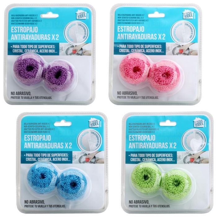 Je cherche une Idee Juego De 2 Estropajos Antirayadura No Abrasivo Para Todo Tipo De Superficies 2