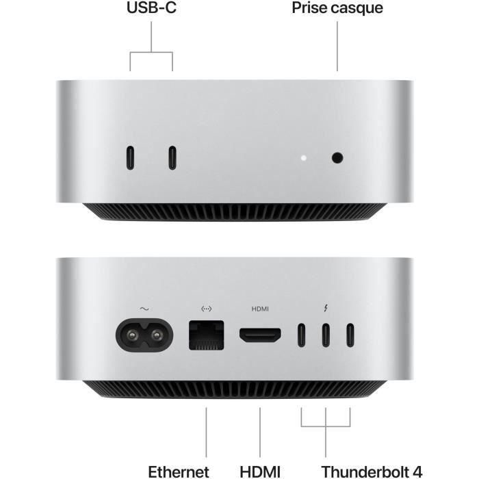 Apple - Mac mini (2024) Chip Apple M4 - 16 GB de RAM - Almacenamiento SSD de 256 GB - CPU de 10 núcleos GPU de 10 núcleos - Plata 1 Apple - Mac mini (2024) Chip Apple M4 - 16 GB de RAM - Almacenamiento SSD de 256 GB - CPU de 10 núcleos GPU de 10 núcleos - Plata 1