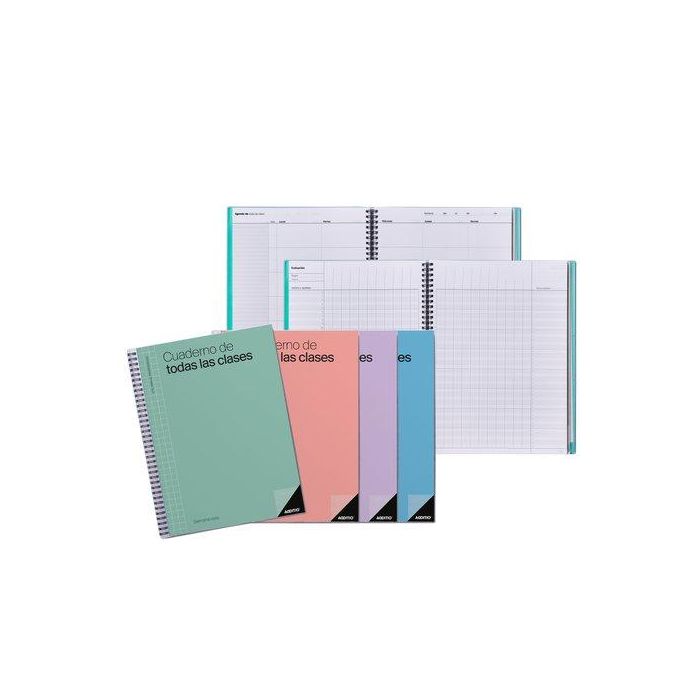 Additio Cuaderno Todas las Clases con Plan Mensual, Evaluación y Programación Semanal 22,5x31cm - Blocs Profesor
