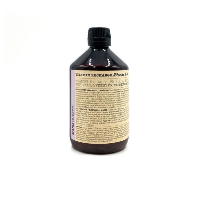 Eva Vitamin Recharge Blonde 500ml - Champú para Cabellos Rubios, Blancos o Grises - Con 88% Ingredientes Naturales - Protege e Ilumina Eva Vitamin Recharge Blonde 500ml - Champú para Cabellos Rubios, Blancos o Grises - Con 88% Ingredientes Naturales - Protege e Ilumina