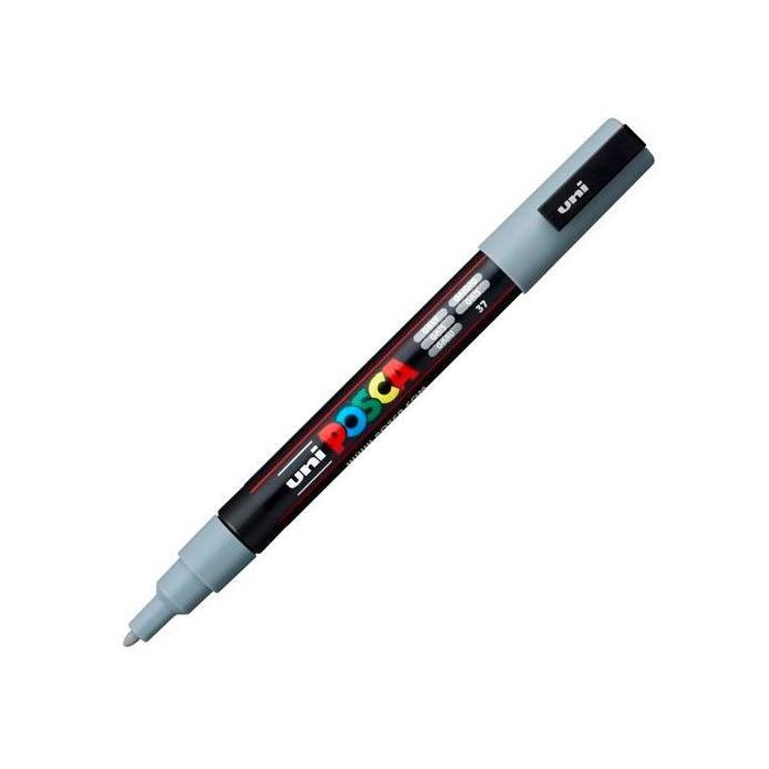 Posca Marcador Pc-3M Punta Cónica 0,9 - 1,3 mm Gris Posca Marcador Pc-3M Punta Cónica 0,9 - 1,3 mm Gris
