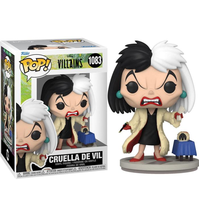 Funko Pop Disney Villanos Cruella de Vil - 101 Dálmatas - Figura de Vinilo de 9 cm Funko Pop Disney Villanos Cruella de Vil - 101 Dálmatas - Figura de Vinilo de 9 cm