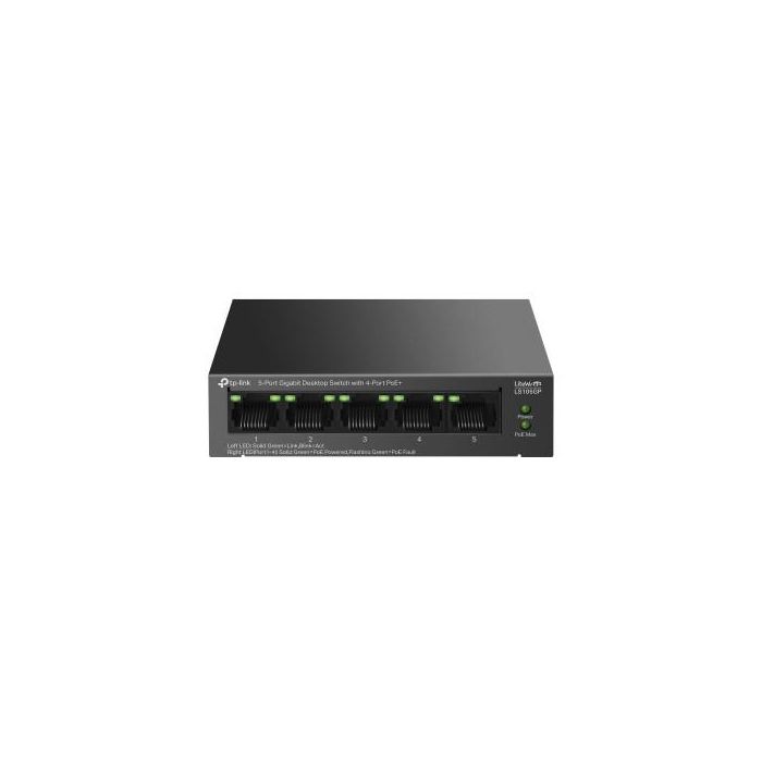 TP-Link LiteWave LS105GP switch No administrado Gigabit Ethernet (10/100/1000) Energía sobre Ethernet (PoE) Negro