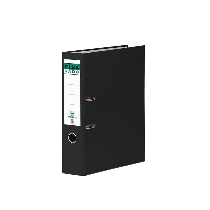 Archivador Palanca Elba Forrado Pvc Rado Chic Fº 80Mm Negro (1097706)