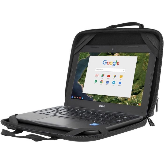 Targus 11.6" Work-in Essentials Case para Chromebook - Estuche Protector con Asa, Correa y Bolsillo, Negro/Gris 4
