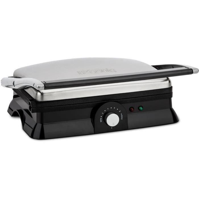 Plancha eléctrica para carne H.KoeNIG GR20 - Acero inoxidable y negro