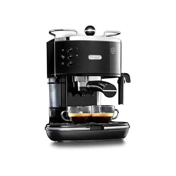 Delonghi ECO 311.BK Cafetera Espresso Icona Classic - Negro Onyx, 1100W, 15 Bar, 1.4L Tanque, Vapor Ajustable 1 Delonghi ECO 311.BK Cafetera Espresso Icona Classic - Negro Onyx, 1100W, 15 Bar, 1.4L Tanque, Vapor Ajustable 1