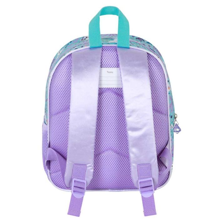 Disney Frozen 2 Mochila Preescolar 3D Relieve Frontal Azul con Bolsillo Lateral Malla, Espalda y Correas Acolchadas, 7 Litros, 30 cm 3