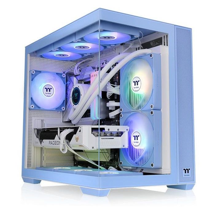 Thermaltake View 380 TG ARGB Hydrangea Blue Midi Tower PC Juego con Vidrio Templado 1