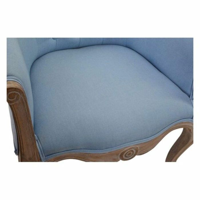 Sillón DKD Home Decor Azul Poliéster Madera (58 x 56 x 69 cm) 1