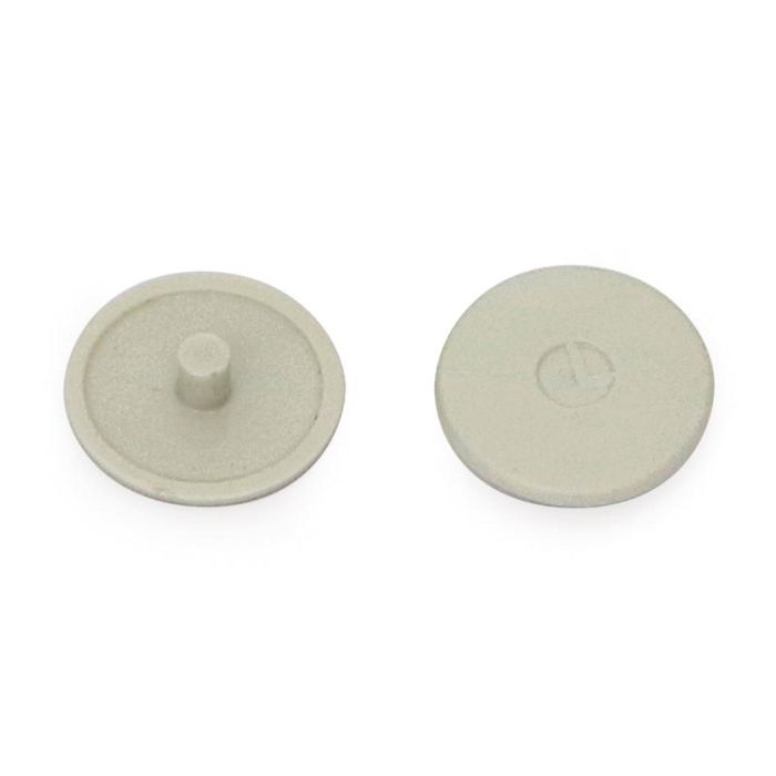 Italiana Ferramenta Tapa Plástico con Diámetro D13, Color Gris, Compatible con Sistema Target J10, Acabado Gris, Pack de 100 Unidades