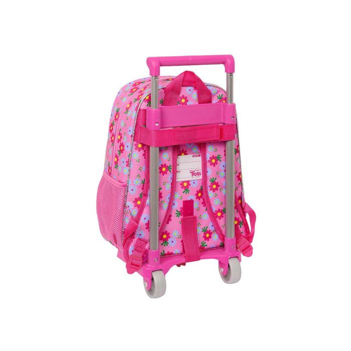 Mochila Escolar con Ruedas Trolls Rosa 26 x 34 x 11 cm 1