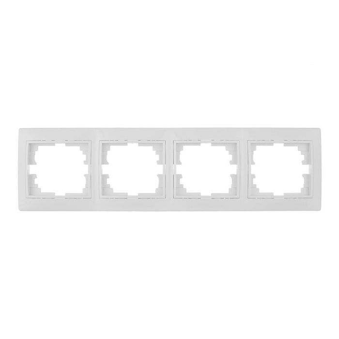 Solera Marco horizontal para 4 elementos blanco 296x81x10mm serie Europa erp74u