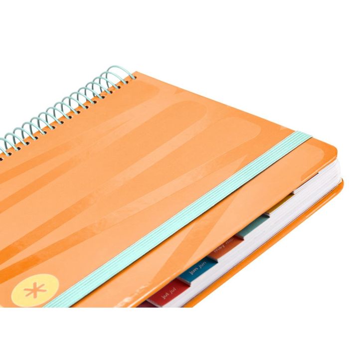 Agenda Espiral Antartik Bold A5+ 2025 Dia Pagina Colores Azul Y Melocoton Surtidos Papel 80 gr 8 unidades 6