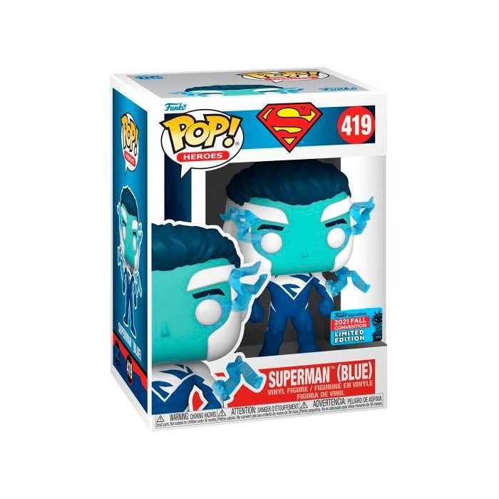 FUNKO POP DC Comics Superman Blue Exclusive Figura Vinilo 9cm