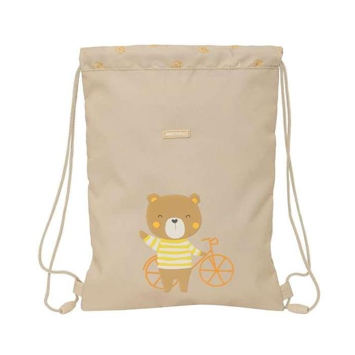 Bolsa Mochila con Cuerdas Safta Osito Beige 26 x 34 x 1 cm Bolsa Mochila con Cuerdas Safta Osito Beige 26 x 34 x 1 cm
