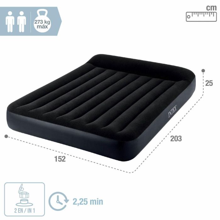Colchón Hinchable Intex 152 x 25 x 203 cm (3 Unidades) 3 Colchón Hinchable Intex 152 x 25 x 203 cm (3 Unidades) 3