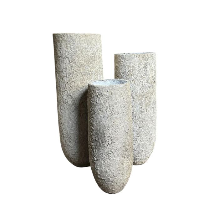 Jarron Item Home DKD Home Decor Gris 45 x 140 x 45 cm 1 Jarron Item Home DKD Home Decor Gris 45 x 140 x 45 cm 1