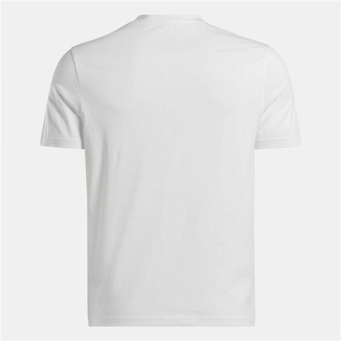 Camiseta de Manga Corta Hombre Reebok Identity Big Stacked Logo Blanco 5