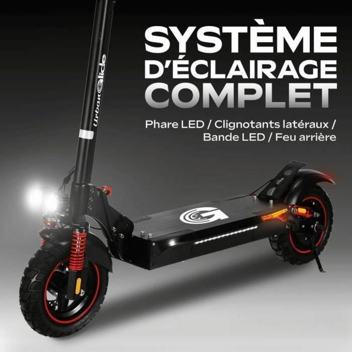 Urbanglide Patinete Eléctrico Todoterreno Plegable ECROSS PRO LITE 2 - 10" - 48V - 800W - Autonomía 40KM - Luz de Freno e Intermitentes 1