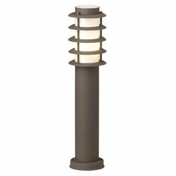 Brilliant Bolardo Pedestal Exterior Cilíndrico Metálico, Colección Oskar, 51cm Alto Marrón Brillante, Difusor Metacrilato Opalino, IP44 0 Brilliant Bolardo Pedestal Exterior Cilíndrico Metálico, Colección Oskar, 51cm Alto Marrón Brillante, Difusor Metacrilato Opalino, IP44 0