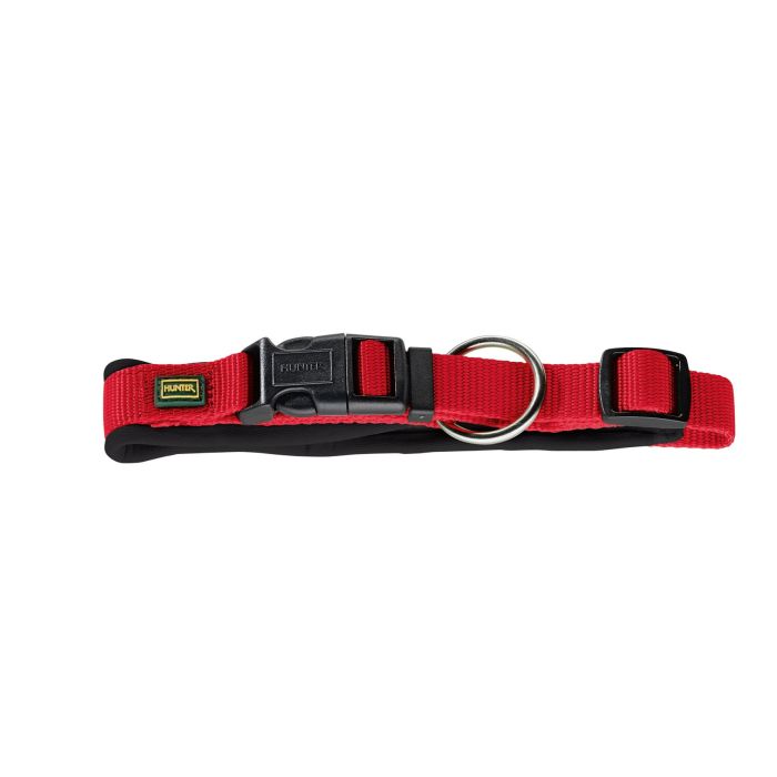 Hunter Collar para Perro Neopren Vario Plus, Acolchado de Neopreno y Nylon Resistente, Rojo, Cuello 28-30 cm, Ancho 15 mm, Ideal Uso Diario 1 Hunter Collar para Perro Neopren Vario Plus, Acolchado de Neopreno y Nylon Resistente, Rojo, Cuello 28-30 cm, Ancho 15 mm, Ideal Uso Diario 1