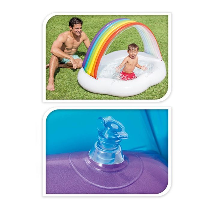 Intex Piscina para bebes modelo Arcoiris 142x84x119cm 1
