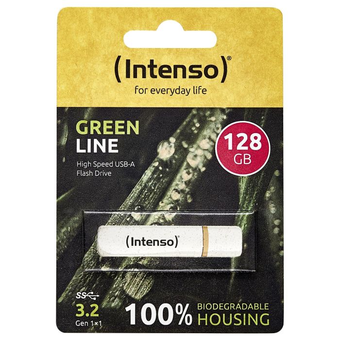 Intenso Green Line USB 3.2 Gen 1 128 GB con Tapa - Beige/Marrón 2