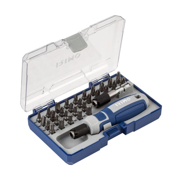 Irimo Juego de 32 puntas 1/4" 475-32a-1 con destornillador portapuntas magnético, para tornillos ranurados, Phillips, Pozidriv, Torx y hexagonales 0 Irimo Juego de 32 puntas 1/4" 475-32a-1 con destornillador portapuntas magnético, para tornillos ranurados, Phillips, Pozidriv, Torx y hexagonales 0