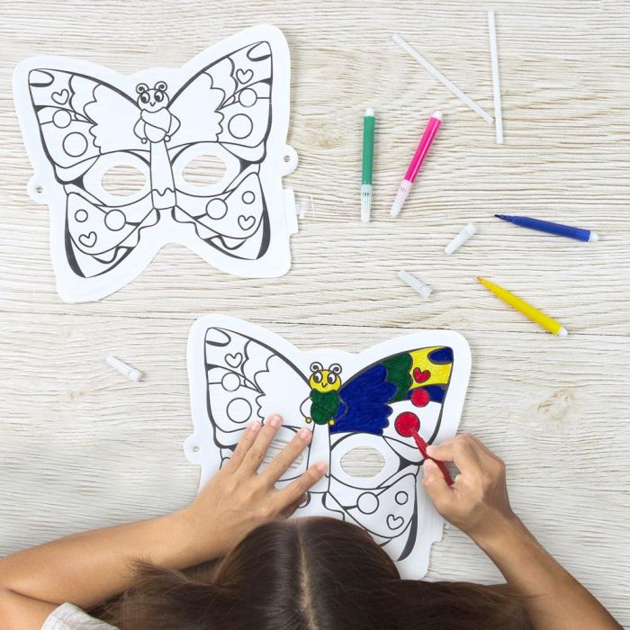 Jeux 2 momes Juego de 2 Máscaras Hinchables para Pintar con Rotuladores Incluidos Color 3