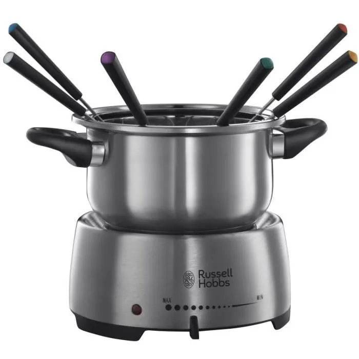 Russell Hobbs 22560-56 Fondue Eléctrica Fiesta 2 Litros Acero Inoxidable con Mantenimiento del Calor 3