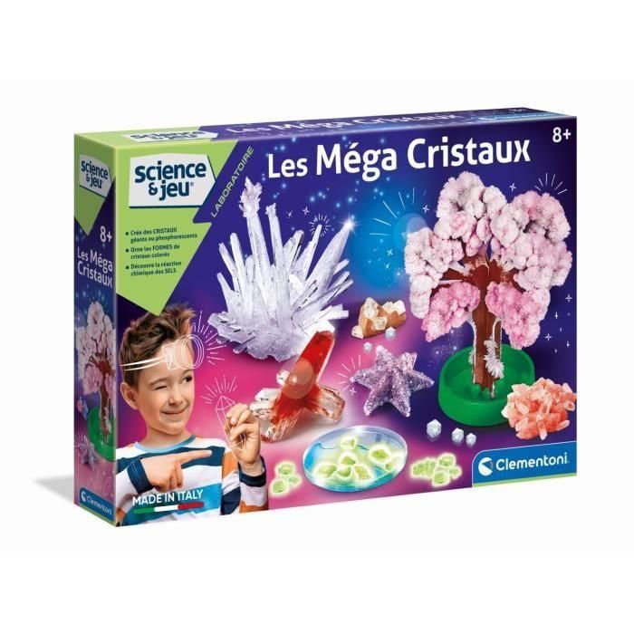 Clementoni 52490 Los Mega Cristales - Set para crear cristales fluorescentes y fosforescentes