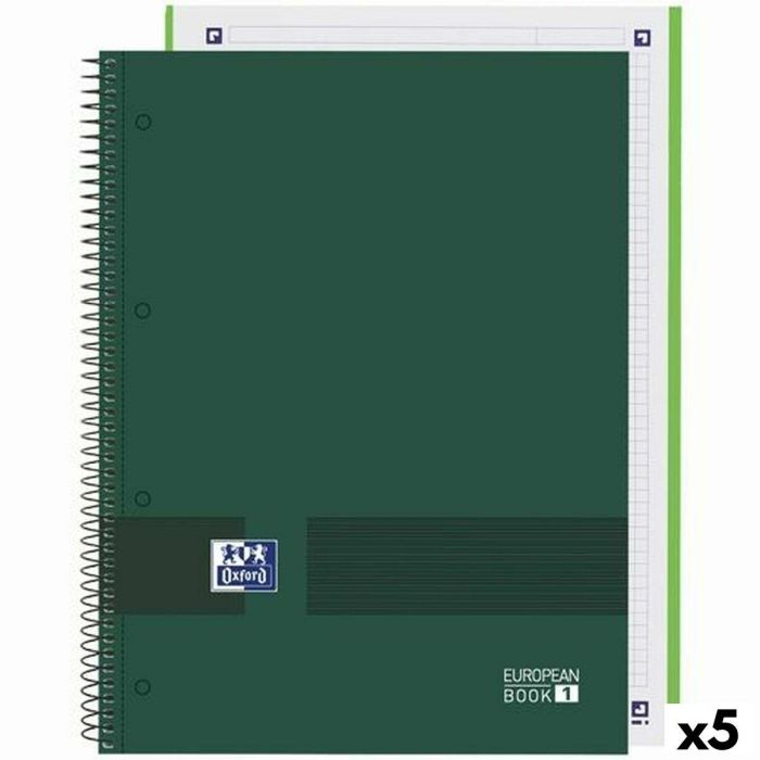 Cuaderno Oxford European Book Write&Erase Verde militar A4 80 Hojas (5 Unidades) 2