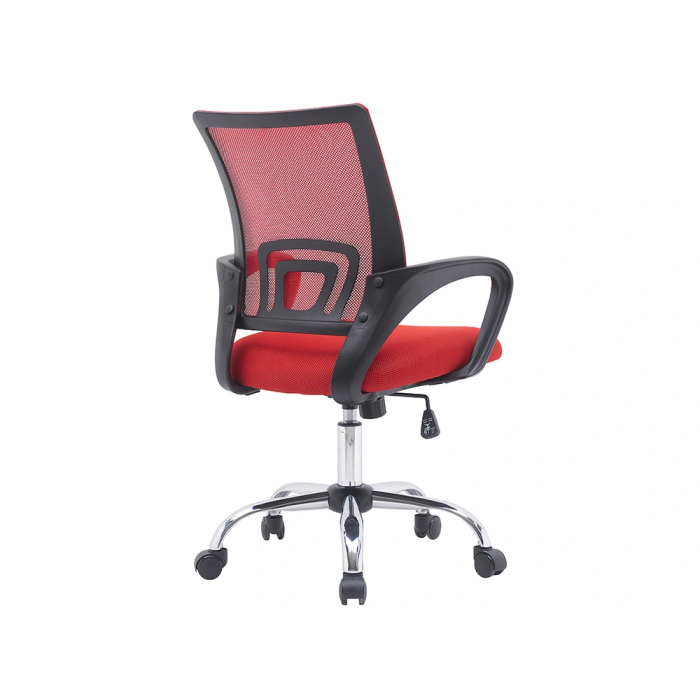 Q-connect Silla de Oficina KC04841 Siena Malla Base Metálica Alt Max 1000 Anc 560 Prof 570 Ruedas Premium Color Negro Rojo 6