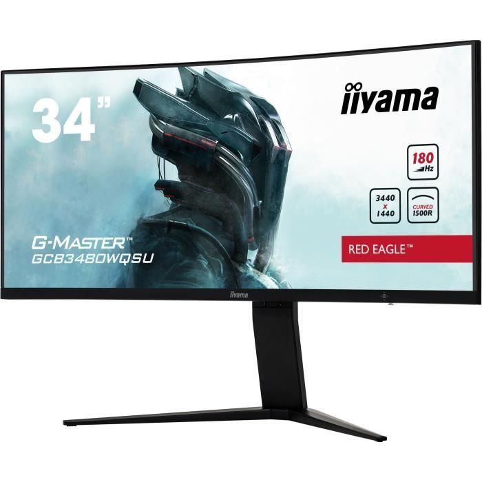 Pantalla de PC curva - IIYAMA - GCB3480WQSU-B1 - 31 VA UWQHD 3440 x 1440 - 0,4ms - 180Hz - 2xHDMI 2xDP - Pie regulable en altura 2 Pantalla de PC curva - IIYAMA - GCB3480WQSU-B1 - 31 VA UWQHD 3440 x 1440 - 0,4ms - 180Hz - 2xHDMI 2xDP - Pie regulable en altura 2