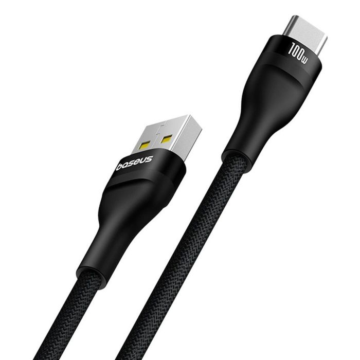 Cable USB A a USB-C Baseus P10311804111-00 Negro 1 m 5 Cable USB A a USB-C Baseus P10311804111-00 Negro 1 m 5