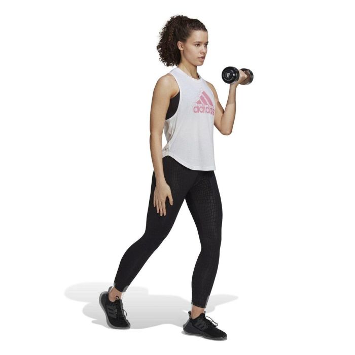 Camiseta de Tirantes Mujer Adidas AEROREADY Blanco 43,5