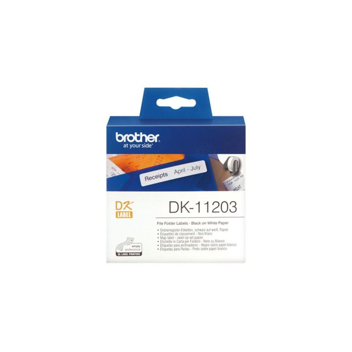 Rollo de Etiquetas Brother DK-11203 17 x 87 mm (3 Unidades) 2