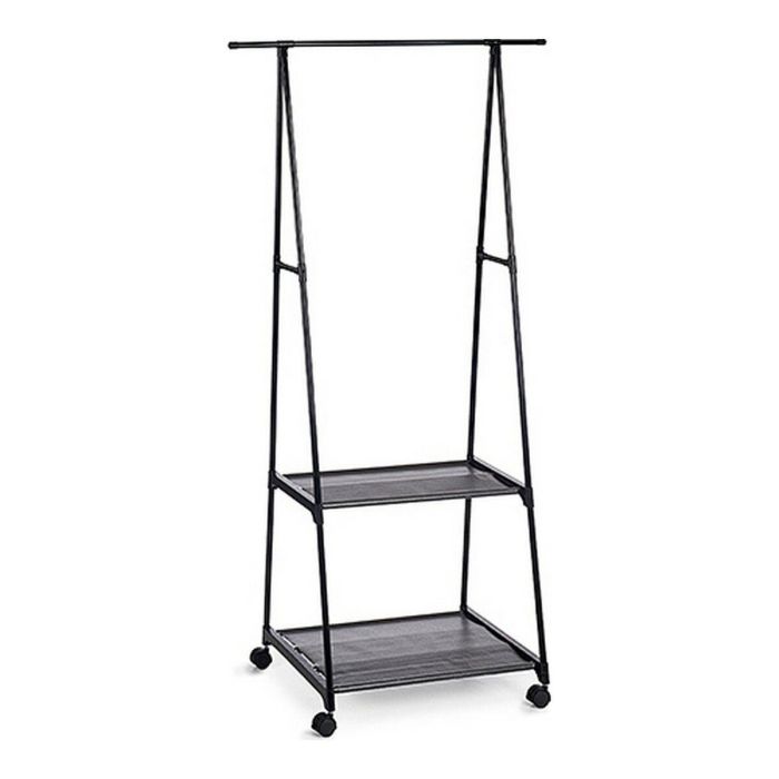 Perchero con Ruedas Kipit 85092 Negro Metal 45 x 157 x 55 cm 0 Perchero con Ruedas Kipit 85092 Negro Metal 45 x 157 x 55 cm 0