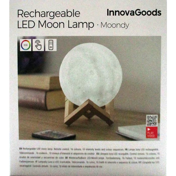 Innovagoods Lámpara LED Recargable Luna Moondy Luces para Decoración (6 Unidades) 1 Innovagoods Lámpara LED Recargable Luna Moondy Luces para Decoración (6 Unidades) 1