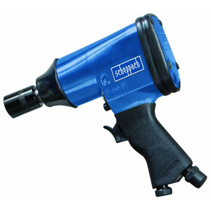 Scheppach Juego de Llaves de Impacto Neumáticas 1/2 - 32 Nm - 7000 rpm (10 Vasos, Prolongador, Lubricante, Aceite)